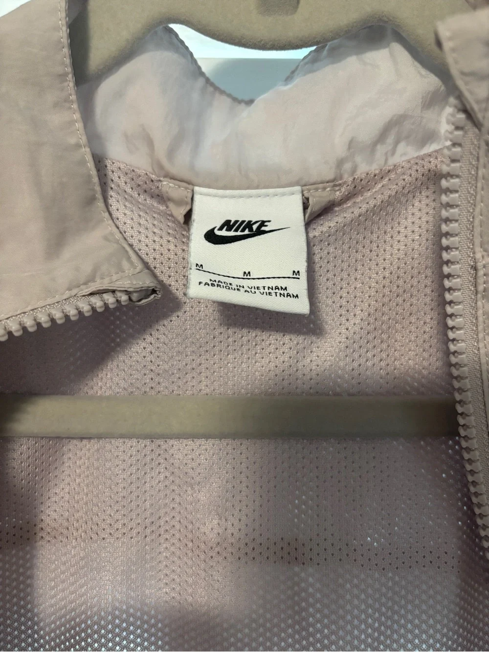 Nike Women's Dusty Pink Cropped Bomber Jacket
